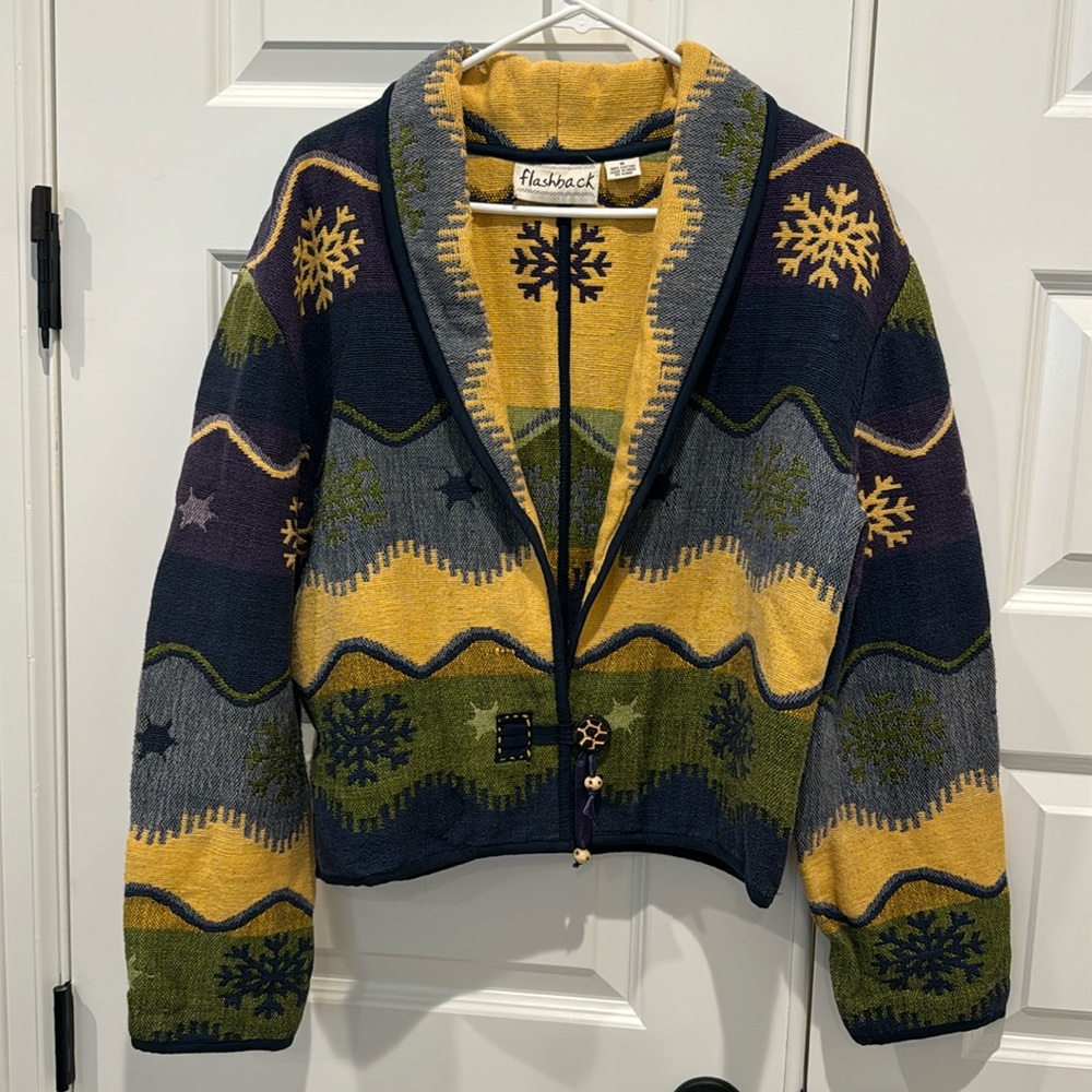 Flashback Vintage Tapestry Cropped Jacket Size Medium